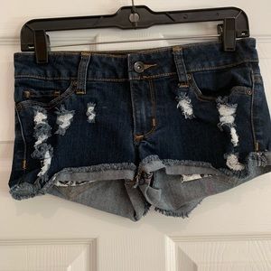 Short shorts denim distress